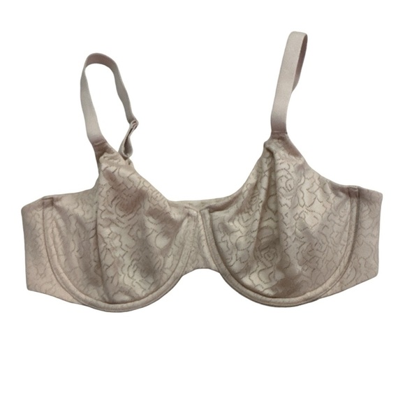 Wacoal Inside Job Side Support Bra Beige Unwire No Padding Nylon Bra Size 36D - Picture 6 of 6
